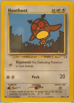 Hoothoot card photo