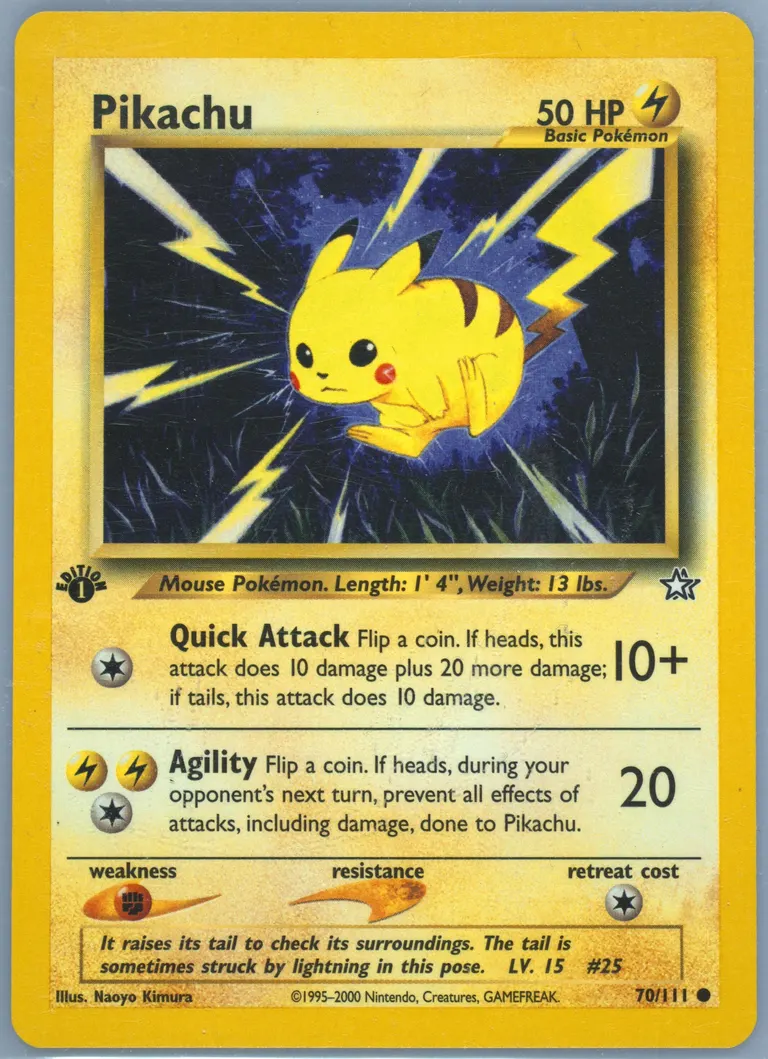 Pikachu card photo