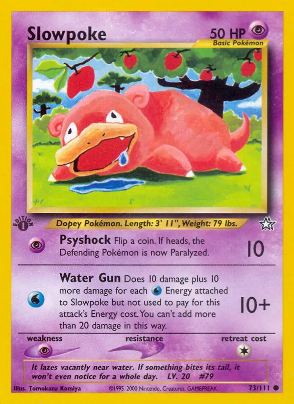 Slowpoke card photo