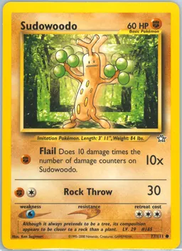 Sudowoodo card photo