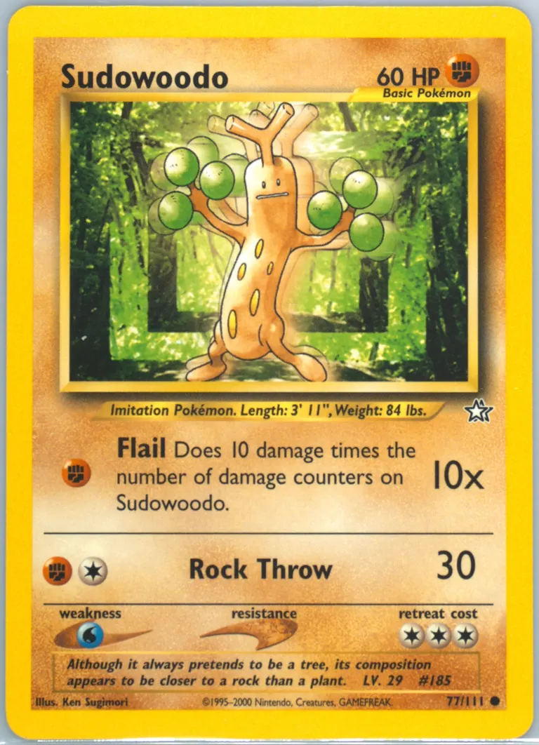 Sudowoodo card photo