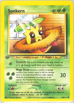 Sunkern card photo