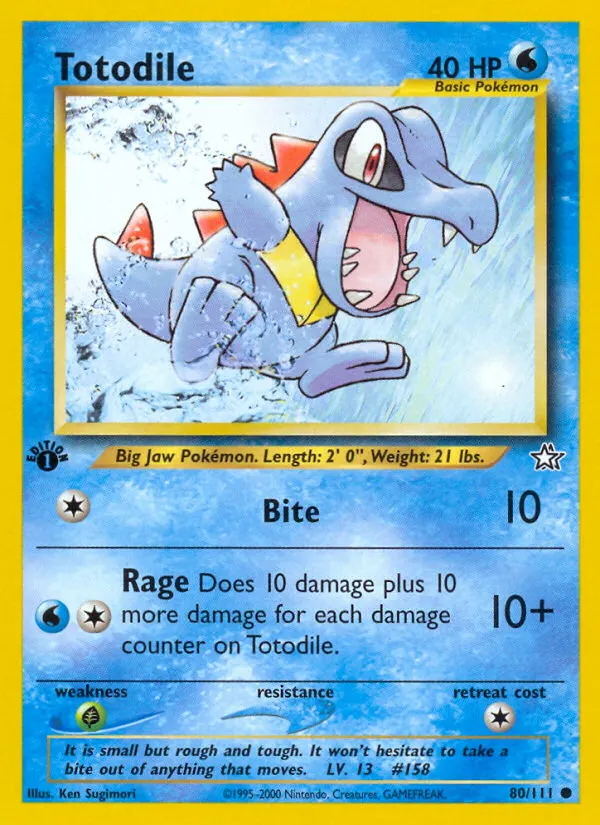 Totodile card photo