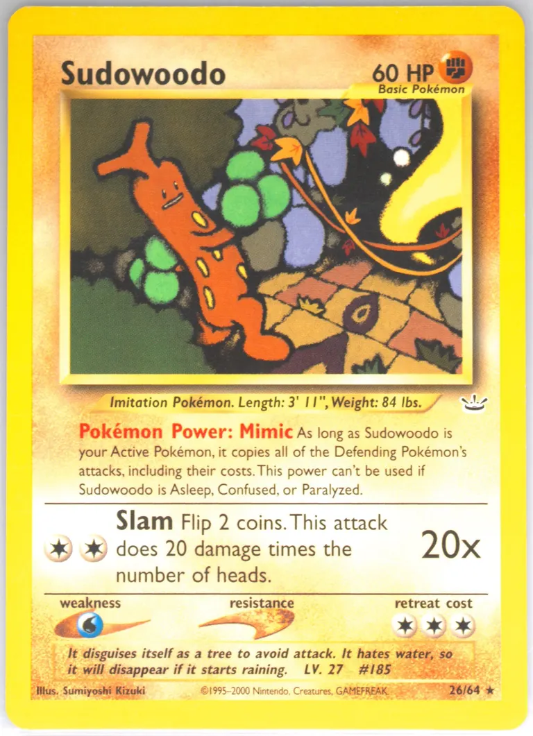 Sudowoodo card photo