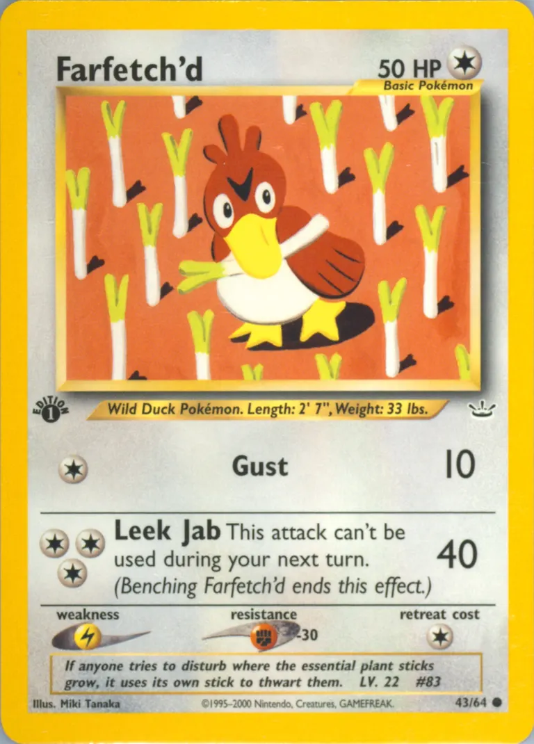 Farfetch'd card photo