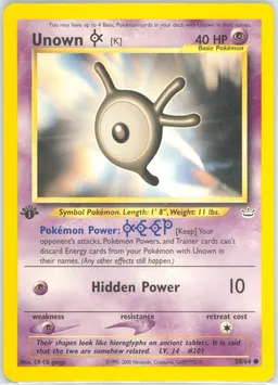 Unown [K] card photo