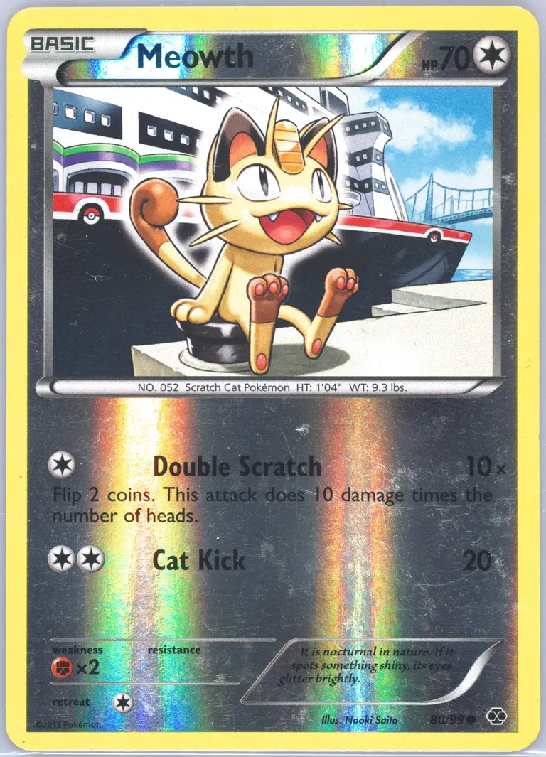 Meowth #80, Black & White - Next Destinies