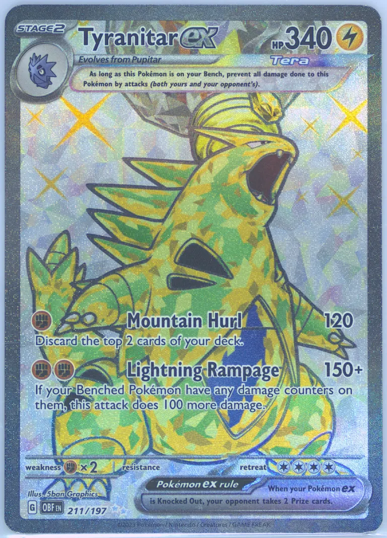 Tyranitar ex card photo