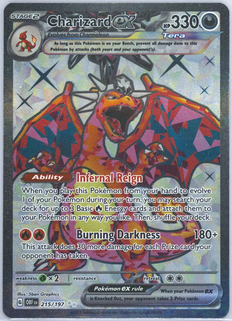Charizard ex card photo