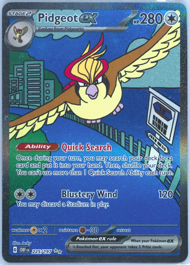 Pidgeot ex card photo