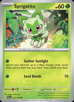 Sprigatito card photo
