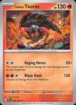Paldean Tauros #28