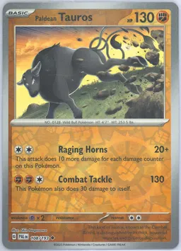 Paldean Tauros #108