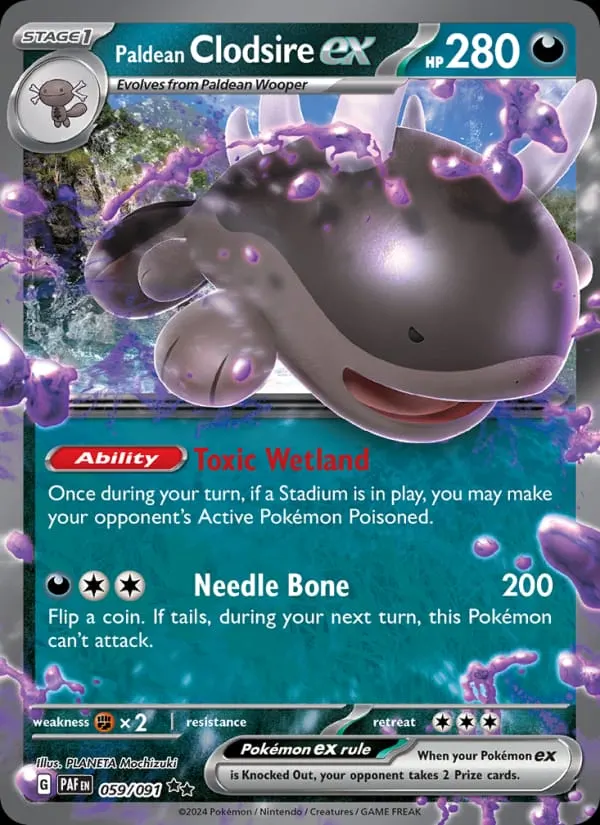 Paldean Clodsire ex card photo