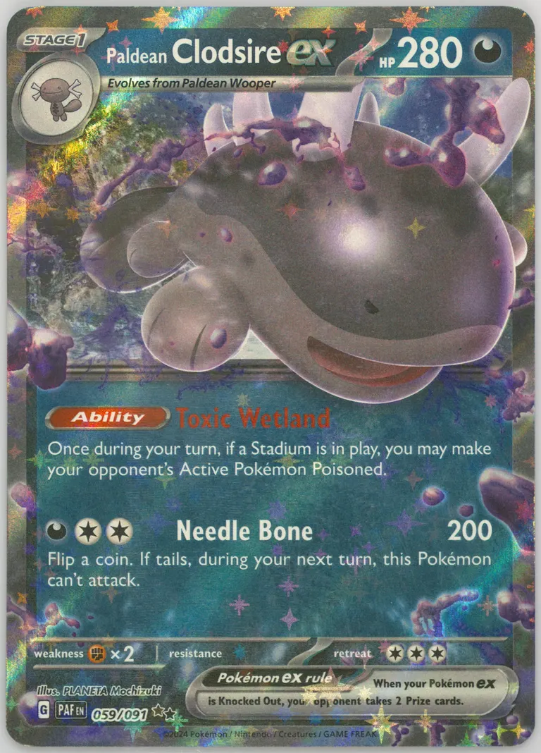Paldean Clodsire ex card photo