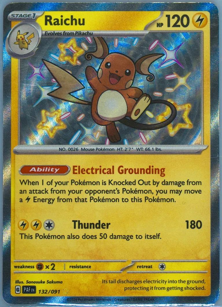 Raichu card photo