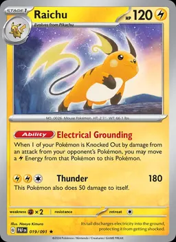 Raichu card photo