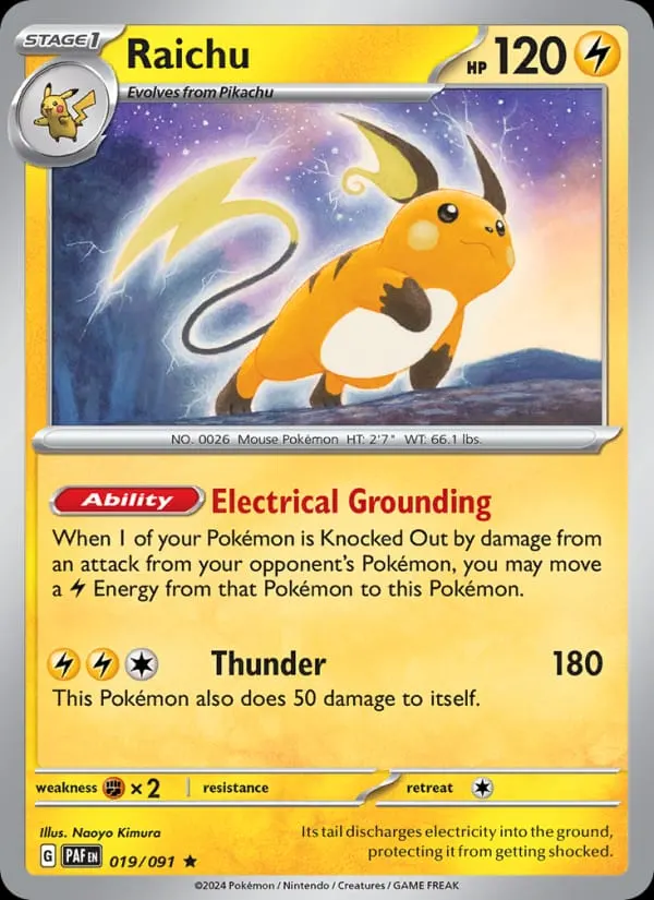 Raichu card photo