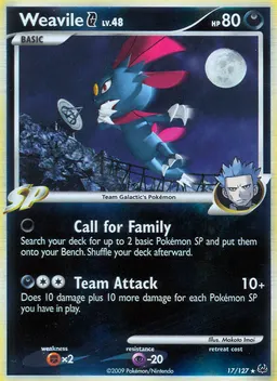 Weavile G card photo