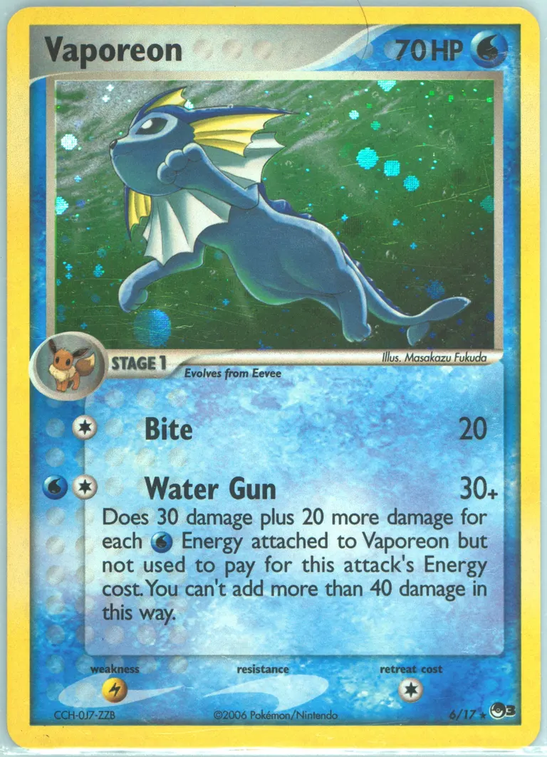 Vaporeon card photo