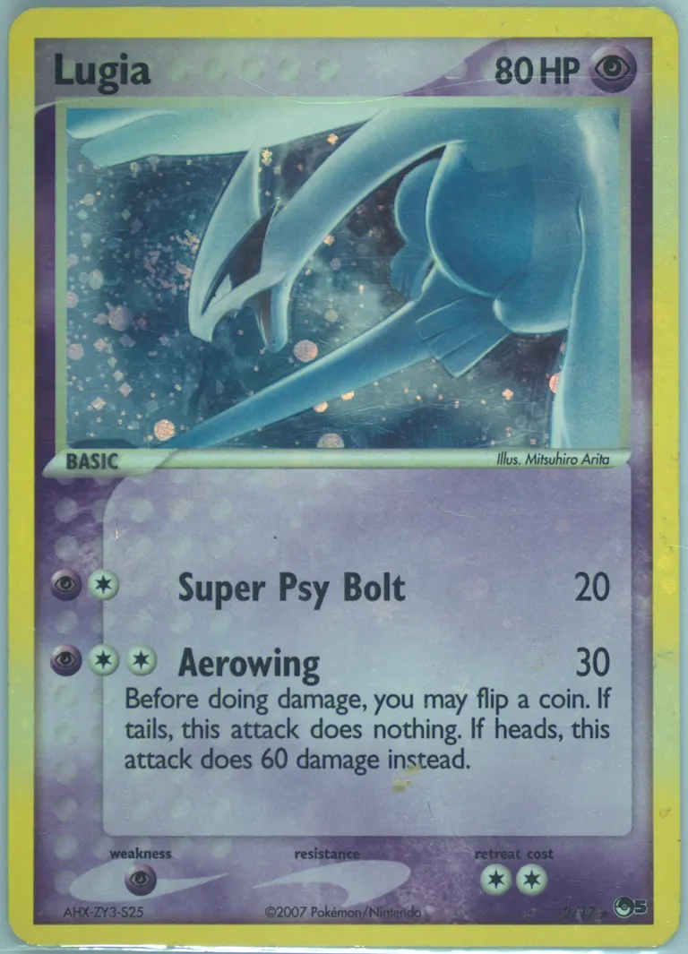 Lugia Non-Holo #2 PSA 8 2007 Pokemon TCG Pop Series 5