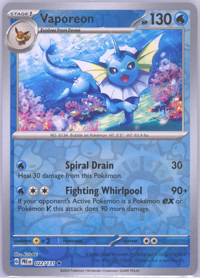 Vaporeon card photo