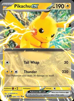 Pikachu ex card photo
