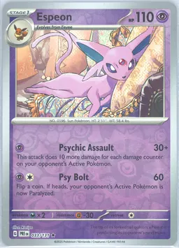 Espeon card photo