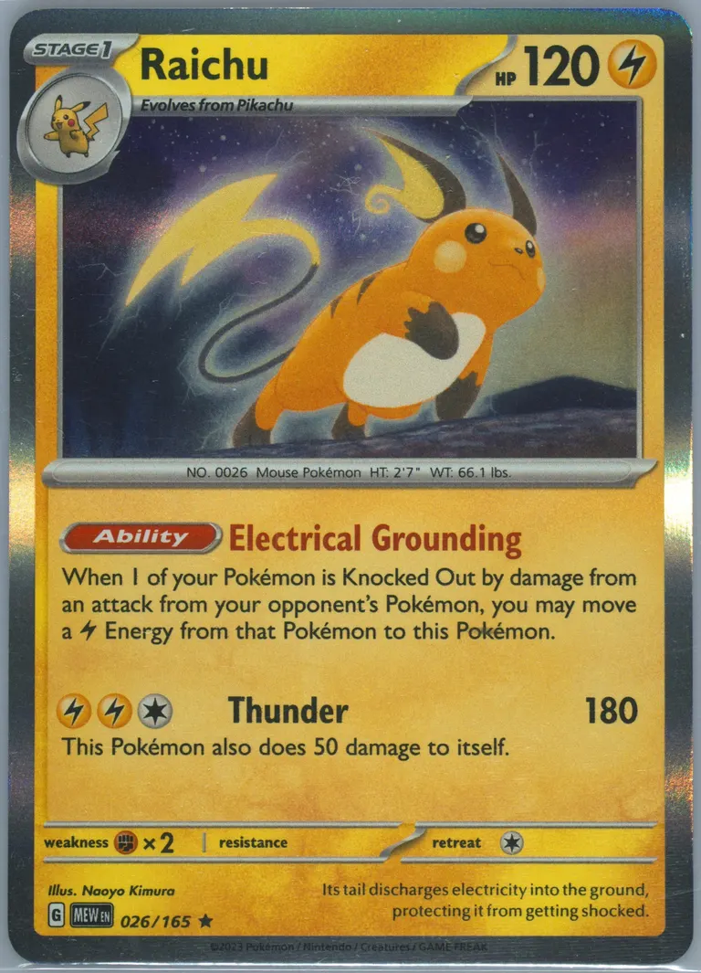 Raichu card photo