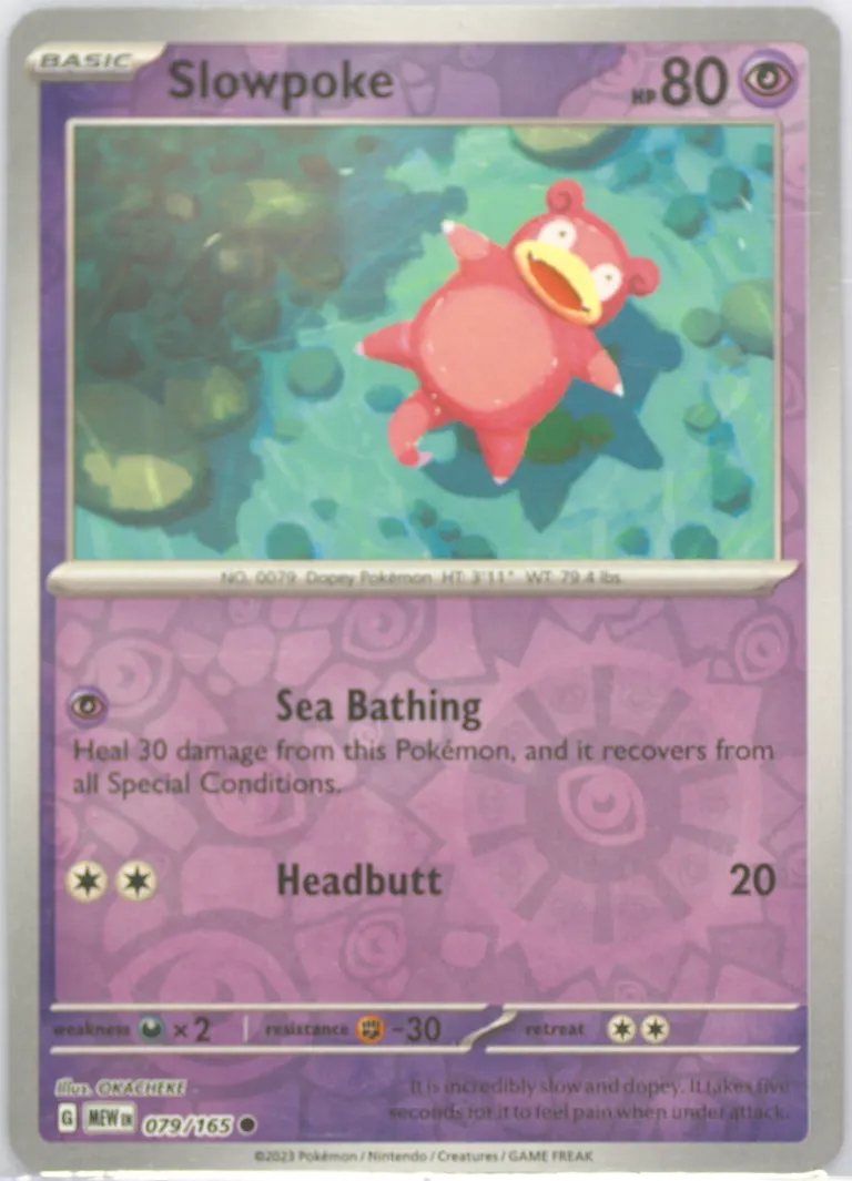 Slowpoke card photo