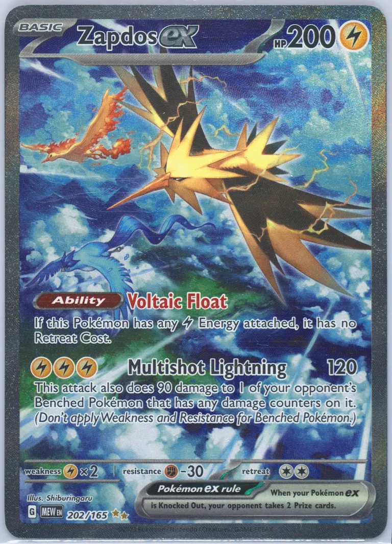 Zapdos ex card photo