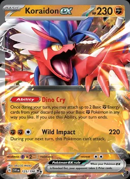 Koraidon ex card photo