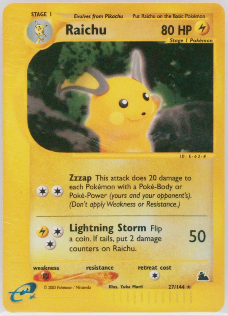 Raichu card photo