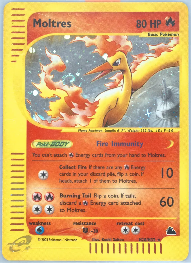 Pokemon Moltres Holo Skyridge H20/144 PSA 9 Mint