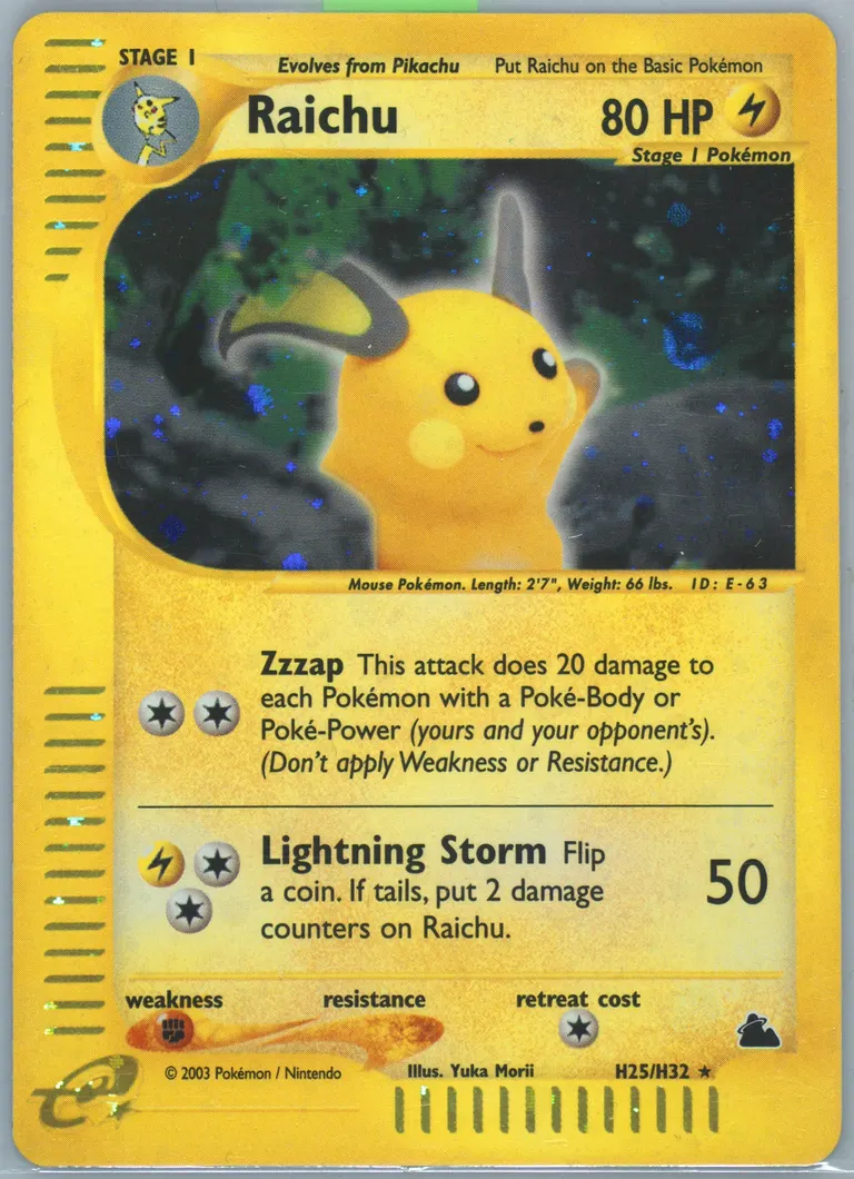 Raichu card photo