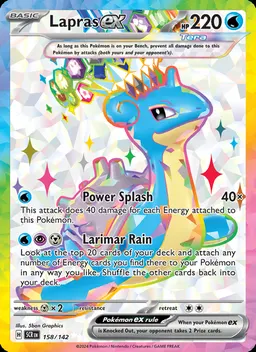 Lapras ex card photo