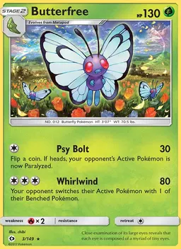 Butterfree card photo
