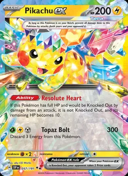 Pikachu ex card photo