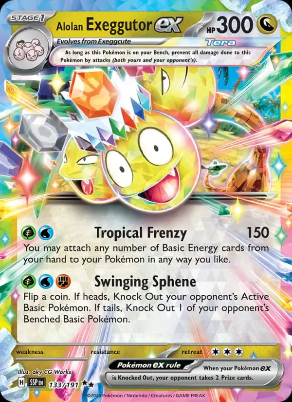 Alolan Exeggutor ex card photo