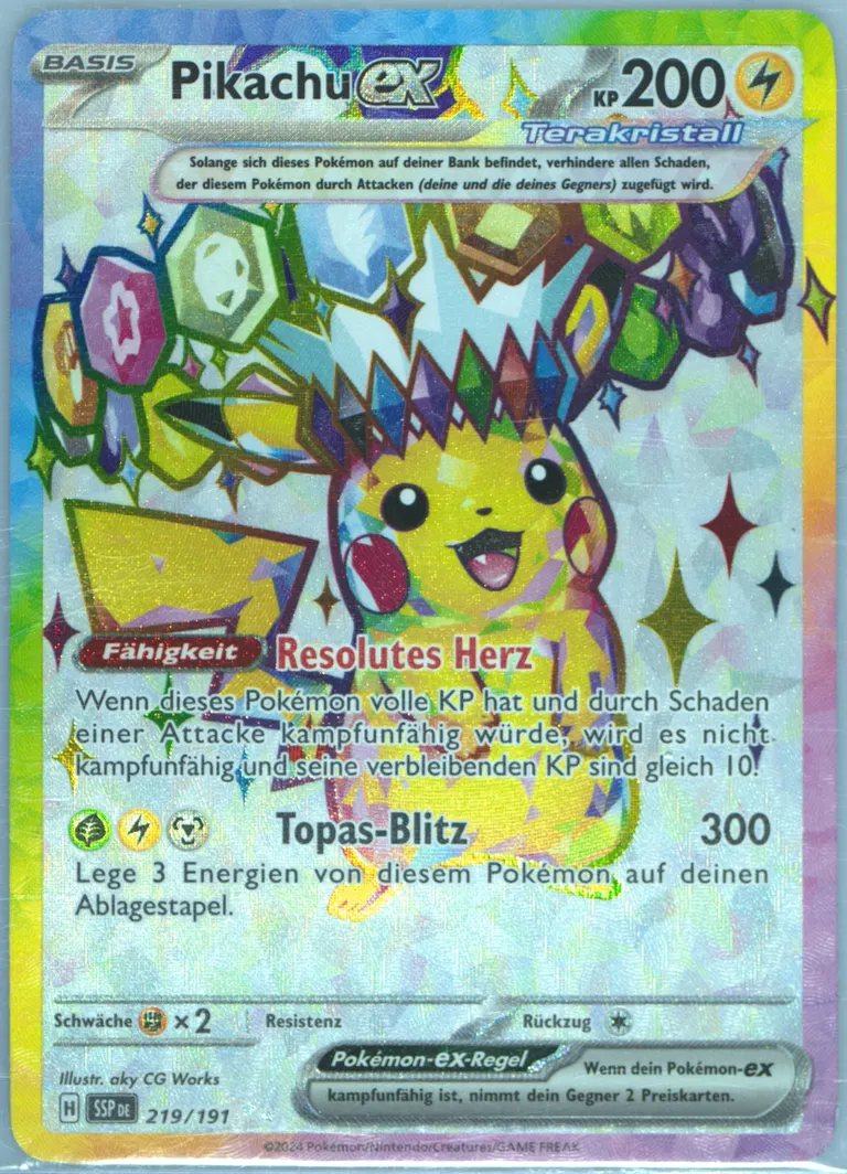 Pikachu ex card photo