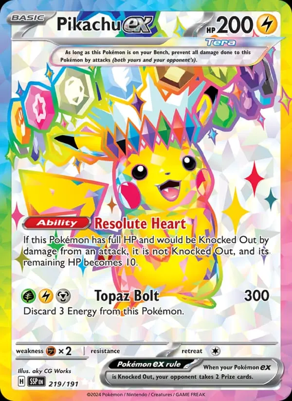 Pikachu ex card photo