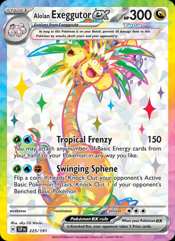 Alolan Exeggutor ex card photo