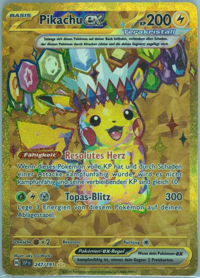 Pikachu ex card photo