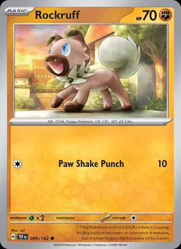 Rockruff card photo