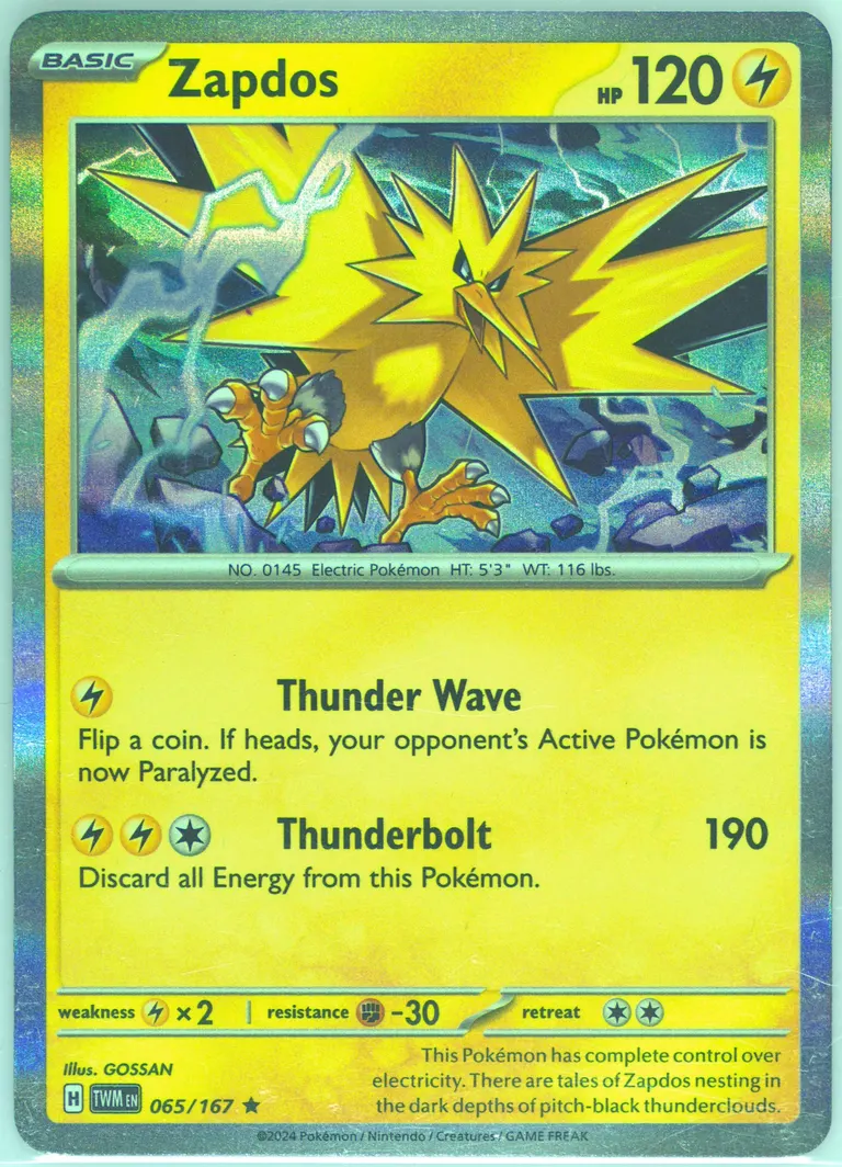 Zapdos card photo