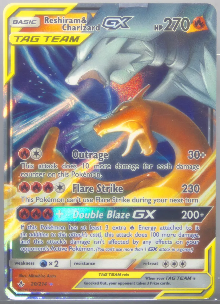 Reshiram & Charizard GX card photo