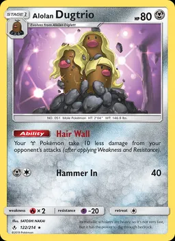 Alolan Dugtrio #122