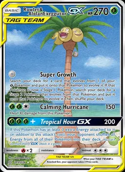 Rowlet & Alolan Exeggutor GX #215