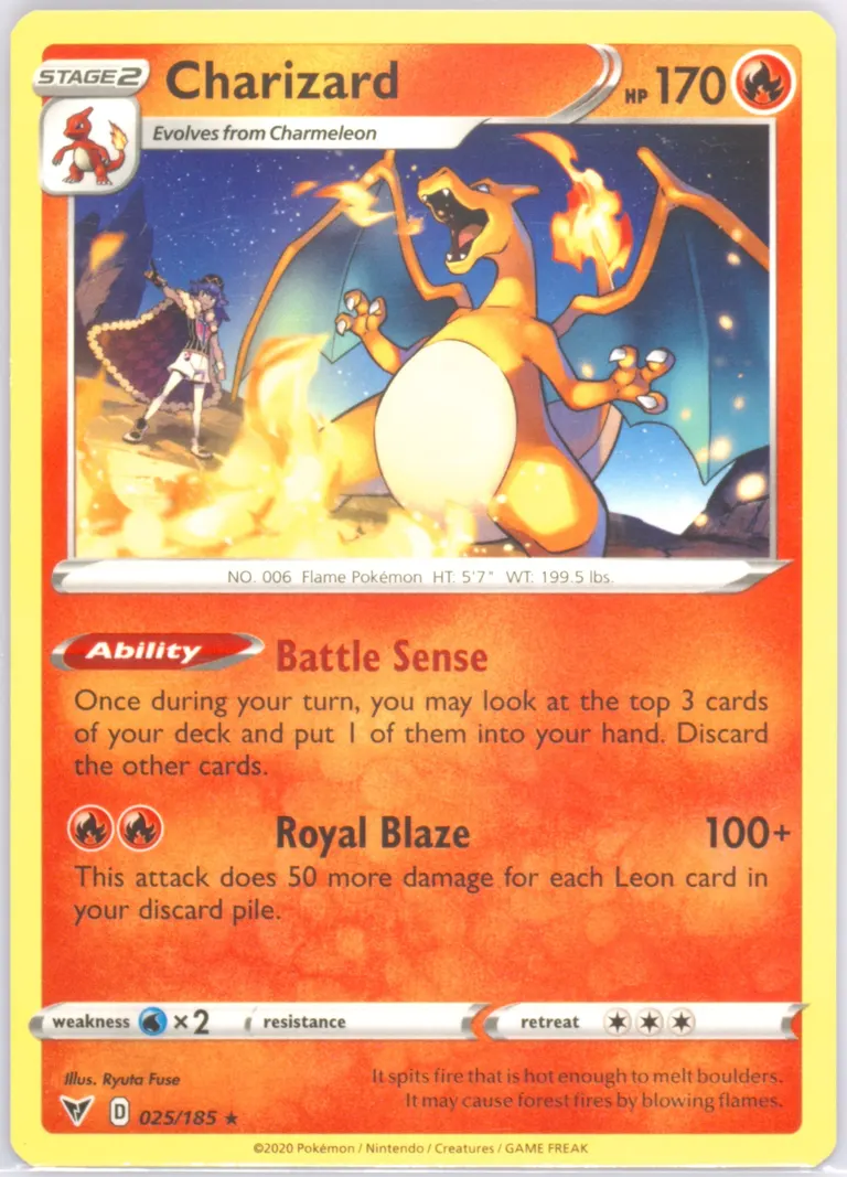 Charizard card photo