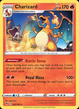 Charizard card photo